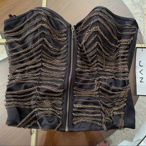 Jovani Bustier Black